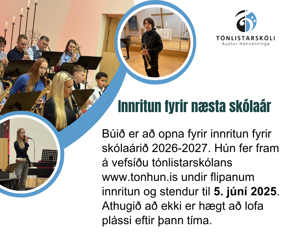 Innritun fyrir skólaárið 2026-2027