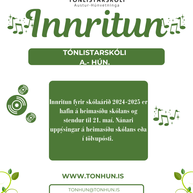 Innritun fyrir skólaárið 2024-2025
