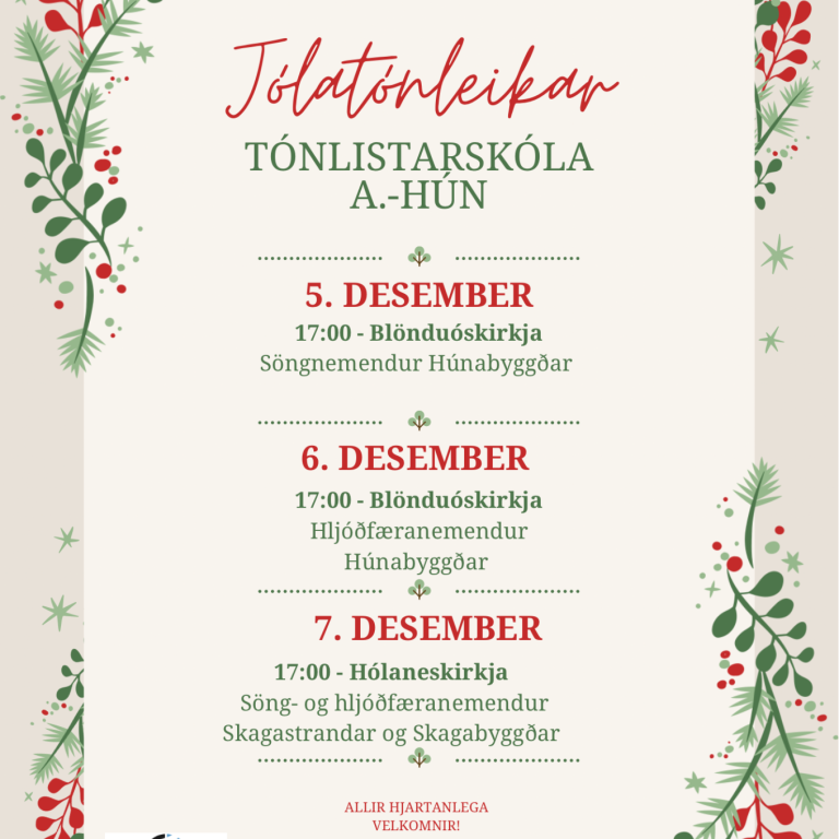 Dagskrá jólatónleika