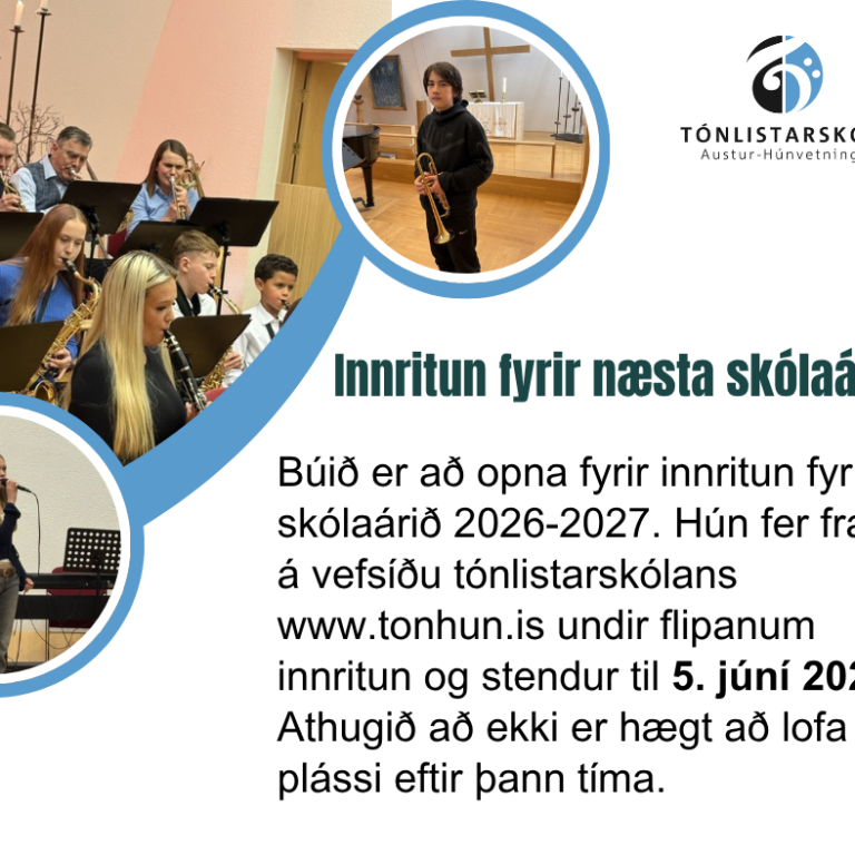 Innritun fyrir skólaárið 2026-2027